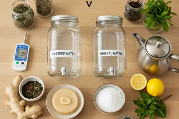Água Filtrada vs. Água Mineral: Qual é Melhor para Kombucha?