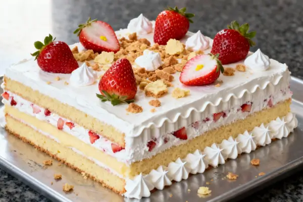 Bolo de Morango em Camadas