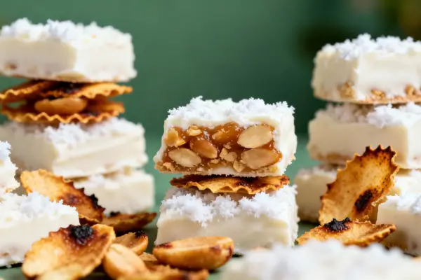 Maria Mole de Doce de Leite com Coco e Crumble de Amendoim