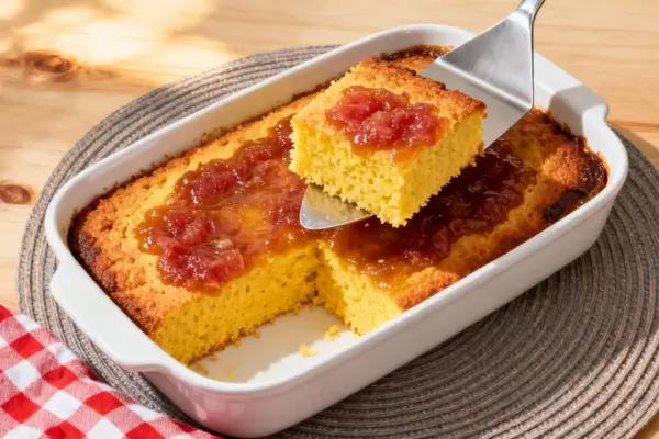 Bolo de Milharina com Laranja e Goiabada Cremosa
