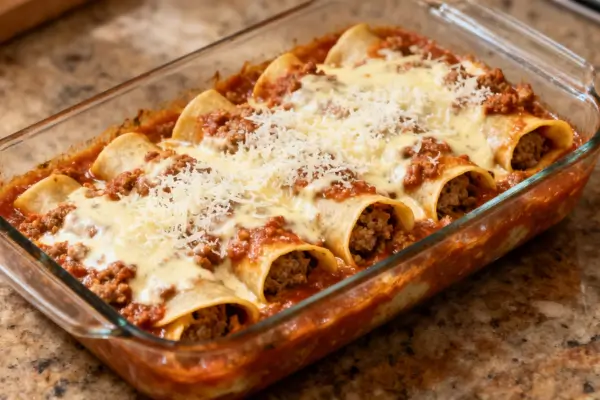 Panquecas de Carne Moída com Molho Ragù Cremoso