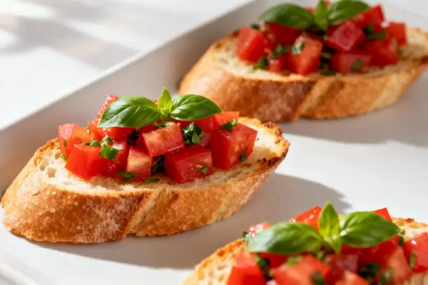 Juntei tomate fresco com pão crocante e criei essa entrada irresistível que todos pedem a receita