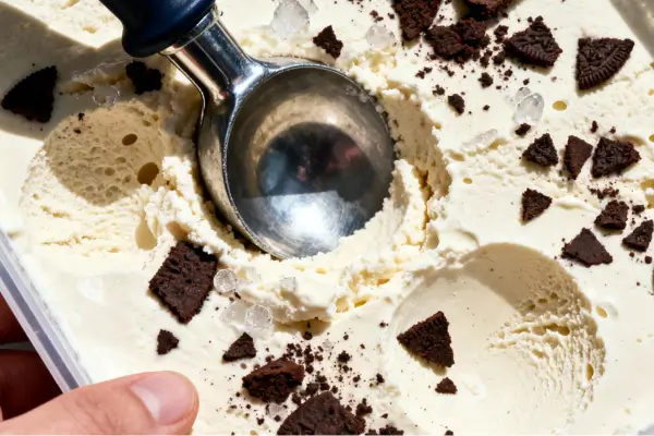 Bati Creme de leite com Leite condensado, juntei Chocolate e nasceu o sorvete de flocos com apenas 3 ingredientes